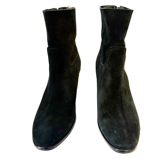 UGG Breeda Women’s Size 8.5 US Black Suede Side Zip Heel Ankle Moto Boot - Picture 3 of 10